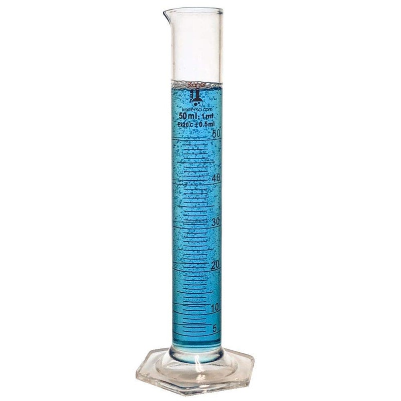 Karter Scientific 213C2 Karter Scientific Glass Graduated Cylinder 3 Piece Set 10, 50 & 100ml - Image 5